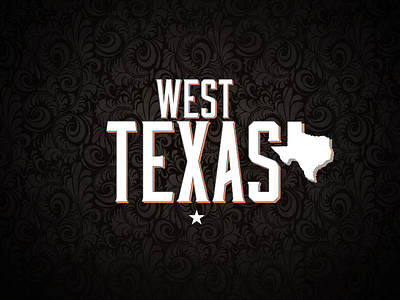 West Tex big clean design star state texas together typography united