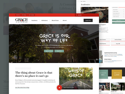 Grace College Website christian college college sports design eden creative education grace higher ed indiana school student web website