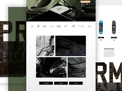 PRMR Skate Shop clothing ecommerce grand rapids grid premier skate skateboard style ux web website