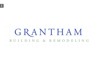 Grantham Build & Remodel blue branding corporate eden creative elegant font green grid logo process serif type