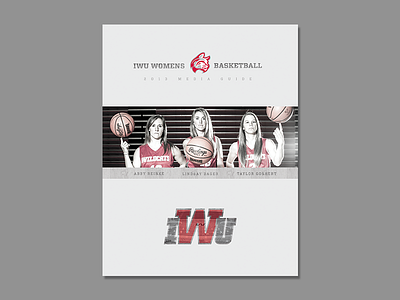 Media Guide Cover baskebtall book color cymk design eden creative layout magazine media guide red sports white