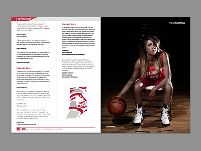 Media Guide Inside baskebtall book color cymk design eden creative layout magazine media guide red sports white
