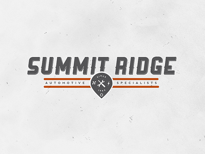 Summit Ridge 3.0 auto branding car design flat icons logo modern orange process texture vintage