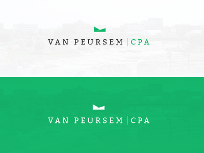Van Peursem CPA accounting branding design eden creative focus green icon logo typography white