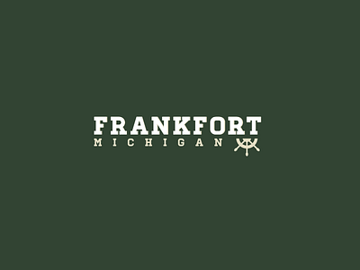 Frankfort, MI brand camping city green logo michigan tourism travel trees two color web