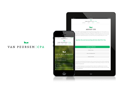 Van Peursem CPA accounting branding eden creative flat html parallax responsive web web design website