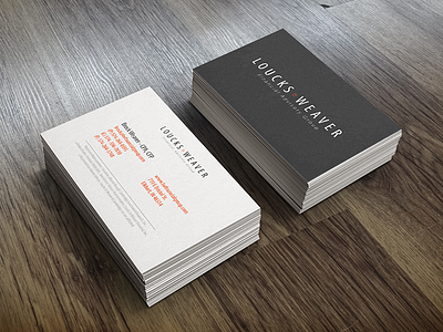 Loucks Business Cards 3d branding business card clean design eden creative financial modern orange sleek stationery