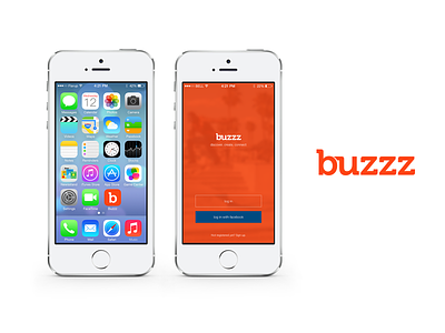 Buzzz App app eden creative home icon interface layout process red ui ux