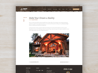 Aspen Homes - News blog clean eden creative flat html icon illustration images news texture typography web