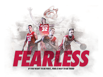 Fearless basketball college design eden creative poster print sports typography