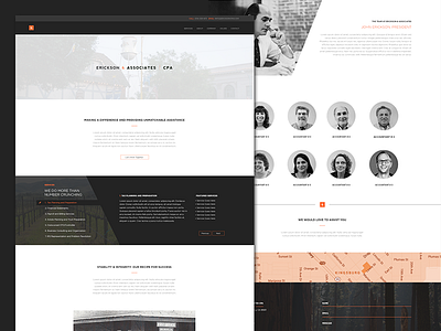 Erickson Web accounting contrast css eden creative flat footer header html one page process san francisco web
