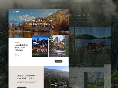 Aspen builders construction eden creative idaho modern mountains typography ui web design website