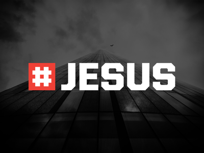 #Jesus brand church contrast dark eden creative logo red typography white
