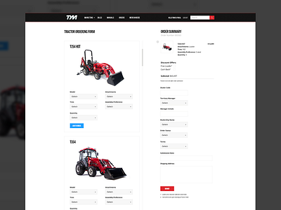 TYM Ordering System Concept backend cart ecommerce eden creative typography ui ux web