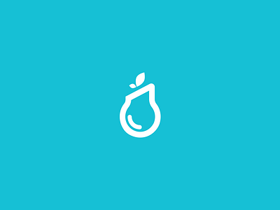 Pear Concept blue eden creative fruit illustration logo pear ui ux vector