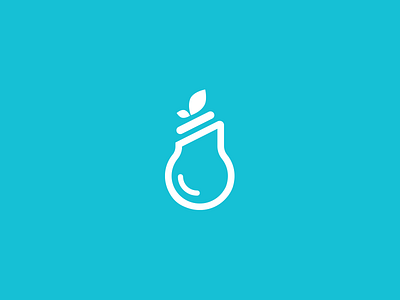 Pear Concept Thin blue eden creative fruit illustration logo pear ui ux vector