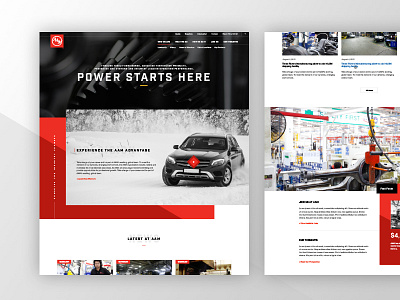 AAM - Power Starts Here automotive cars design detroit grand rapids michigan mighty typography web