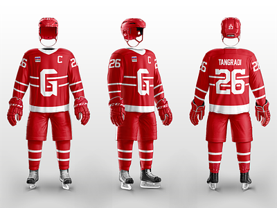 Grand Rapids Griffins 80's Throwback Concept ahl grand rapids griffins hockey jersey michigan red sports uniform