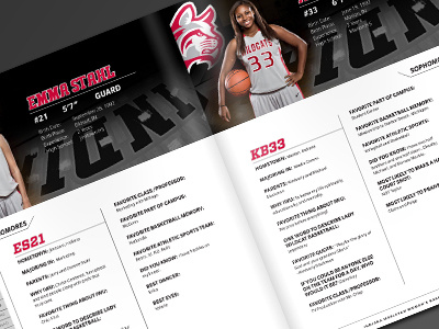 Profile Pages athletics basketball brand branding design free throw logo media media guide publication sports