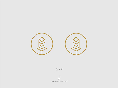 Wheat + House Logo Concept branding company logo design graphic design illustration logo logo design logo idea logogram vector