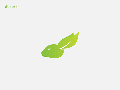 Rabbit Leaf Logo branding company logo dribbble graphic design leaf leaves logo logo design logo idea logogram nature rabbit visual identity