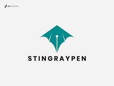 Stingray Pen Logo animal author blog brand identity branding company logo creative dribbble fish fountain pen graphic design logo logo design logo idea manta manta ray pen stingray writer writers