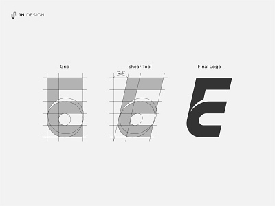 Letter EC Logo Construction