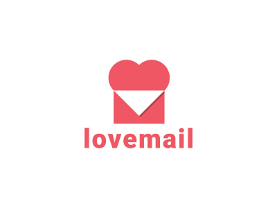 Lovemail Logo awesome logo brand identity branding company logo design dribbble email flat design graphic design letter logo logo design logo idea love love mail mail negative space post