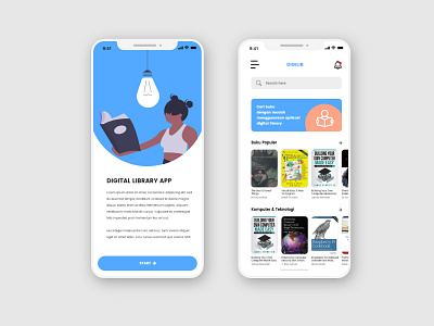 Digital Library App ui uidesigner uiux uiuxdesigner ux uxdesigner