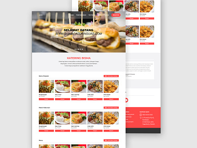 Home page Catering Website design design web illustration ui uiux ux