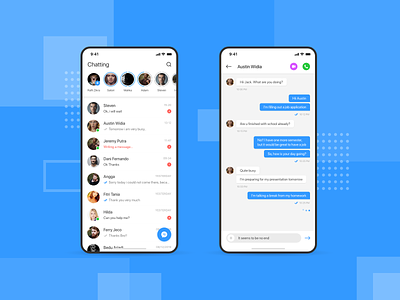 Chatting chat direct message message story ui design