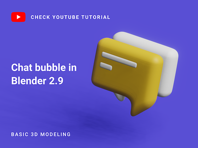 Chat bubble in Blender 2.9 | 3D Modeling 3d 3d modeling blender blender 3d blender art blender tutorial chat bubble tutorial