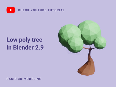 Low poly tree in Blender 2.9 | 3D Modeling