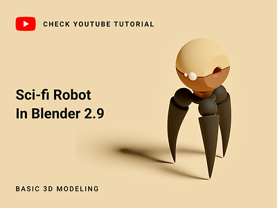 Sci-fi robot in Blender 2.9 | 3D Modeling 3d modeling 3d tutorials blender 2.9 blender 3d blender 3d art blender cycles blender robot blender tutorials blender youtube tutorial modeling tutorials robot 3d scifi robot