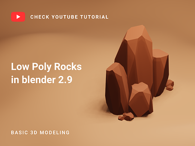 Low poly rocks in Blender 2.9 | 3D Modeling | Using Bisect tool 3d art 3d modeling blender blender 3d blender low poly blender rocks low poly modeling lowpolyart