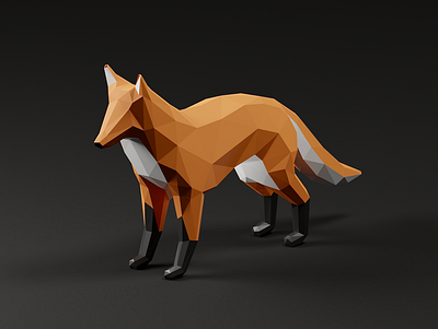 Low poly fox in Blender 2.9 | 3D Modeling. animal model blender blender 2.8 blender 3d blender low poly art blender render fox 3d fox blender low poly low poly animal low poly fox