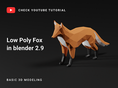 Low poly fox in Blender 2.9 | 3D Modeling 3d modeling blender blender 3d blender animal blender render blender3dart blendercycles fox 3d low poly 3d low poly fox low polygon lowpolyart