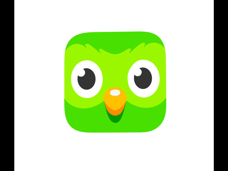 Duolingo app icon animation - motion design graphic design illustration illustrator draw ipad pro motion design vector