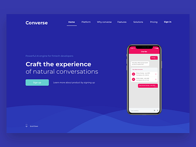 Conversational Ai Platform Landing Page