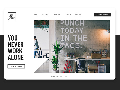 Coworking Concept adobexd concept coworking webdesign
