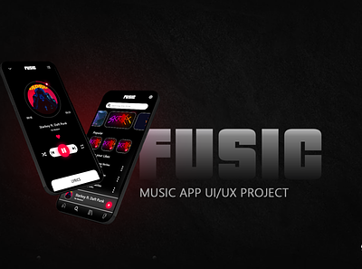Music App UI/UX Project adobe app ui uc dark theme dark theme ui design editing music music app music app ui ux ui ui ux