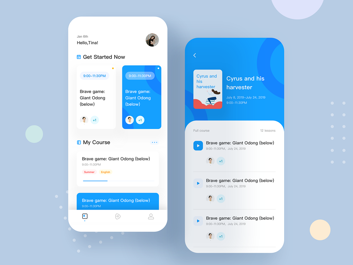 Online Education App by Tina Lee for Top Pick Studio on Dribbble