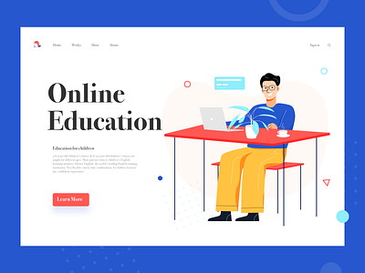 Online Education Web 1 design education app illustration ui web design