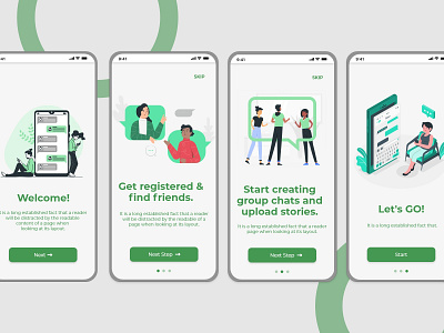 Chatting App walk through pages