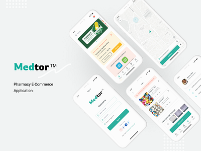 Medtor- Pharmacy E-Commerce App application creative e commerce minimal mobile app pharmacy app pharmacy e commerce app ui ui ux ux