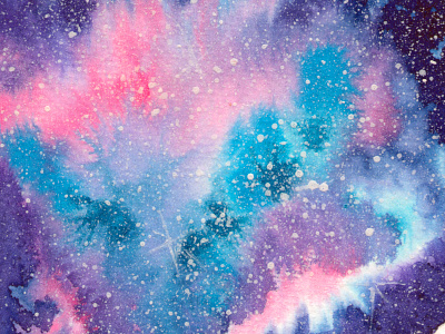 Galaxy M42 fine art galaxy illustration night nightsky print space watercolor