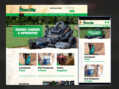 Farm City design homepage mockup ui web