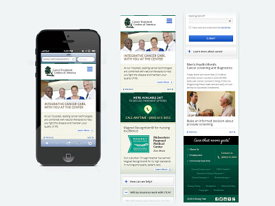 Cancer Treatment Mobilepage design homepage mobile ui mockup ui ux
