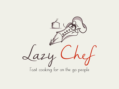 Lazy Chef chef chef logo design illustration lazy logo logodesign