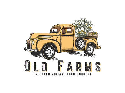 Old truck branding design illustration logo logodesign old car vintage logo